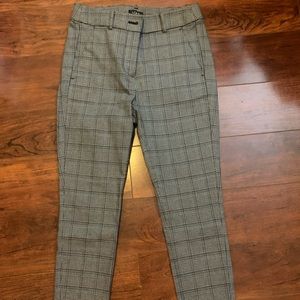 Loft Petite High Waist Skinny Plaid Pants